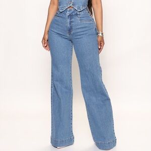 Fashion Nova Western Showdown Trouser Flares - Size US 11